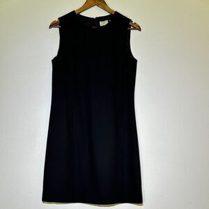 Ann Taylor Loft Womens Dress 10 Black Casual Formal Sleeveless Zip Dry Clean USA
